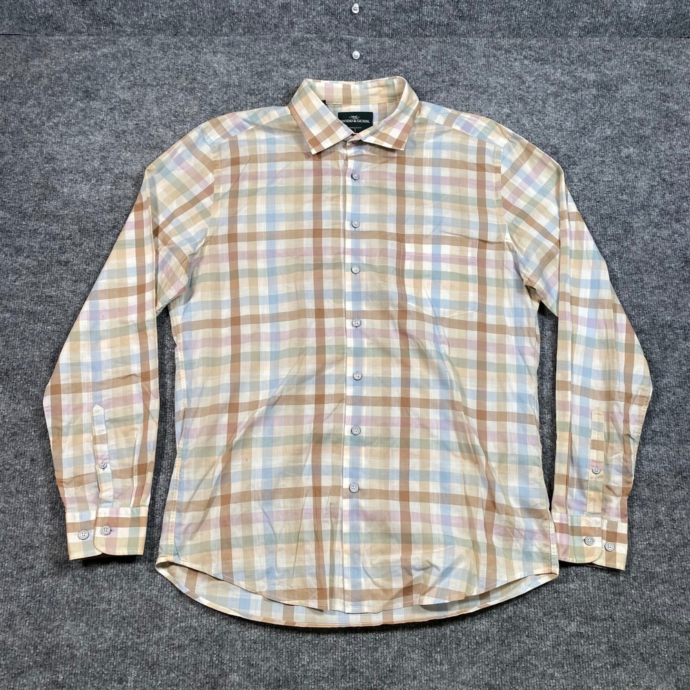 Rodd & Gunn Sports Fit Plaid Button Down Shirt Mens Large 100% Cotton Multi‎